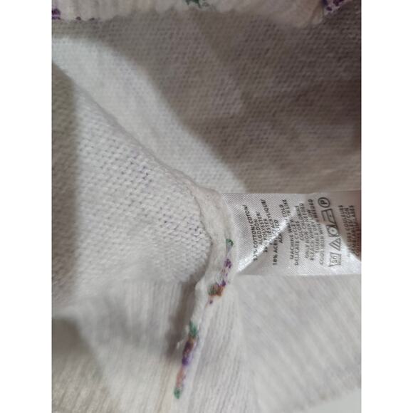 Ann Taylor LOFT Women’s Paisley Print V-Neck Sweater XL Cotton Blend - Picture 5 of 7